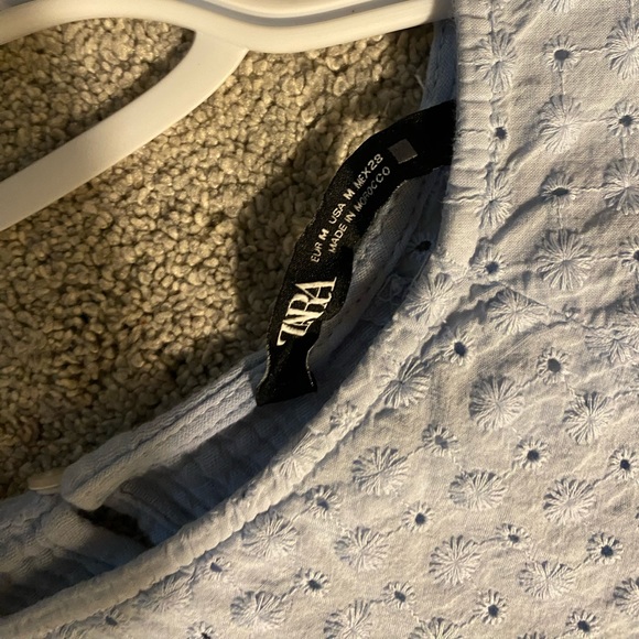 Blue cutwork dress/long shirt. Fun for summer! - Picture 2 of 3